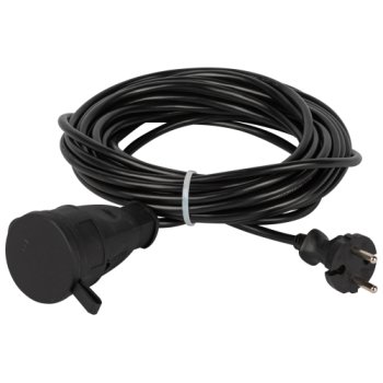 Удлинитель-шнур 1гн 10м б/з ПВС 1300Вт 2x0.75мм² IP44 Greenline (15)