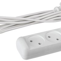 Удлинитель 2гнезда  1,5м без заземления ПВС 2200Вт 2x1мм² Эра (10)