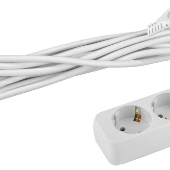 Удлинитель 2гнезда  1.5м с заземлением ПВС 2200Вт 3x0.75мм² Эра (20)