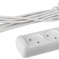 Удлинитель 2гнезда  3м без заземления ПВС 1300Вт 2x0.75мм² Эра ГОСТ (20)