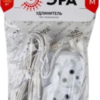 Удлинитель 2гнезда  5м без заземления ШВВП 1300Вт 2x0.75мм² Эра (20)