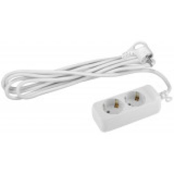 Удлинитель 2гнезда  5м с заземлением ПВС 2200Вт 3x0.75мм² Эра (20)