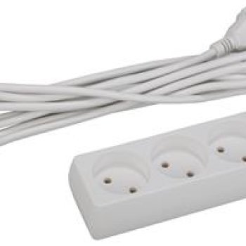 Удлинитель 3гнезда  1.5м без заземления ПВС 2200Вт 2x1мм² Эра (20)