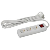 Удлинитель 3гнезда  1.5м с/з выкл ПВС 2200Вт 3x0.75мм² Эра (20)