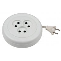 Удлинитель 3гнезда  3м без заземления ШВВП 1300Вт 2x0.75мм² Эра рулетка (20)