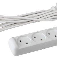 Удлинитель 3гнезда  5м без заземления ПВС 1300Вт 2x0.75мм² Эра ГОСТ (20)