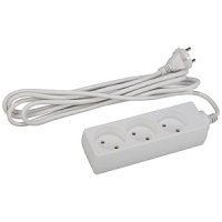 Удлинитель 3гнезда  5м без заземления ШВВП 1300Вт 2x0.75мм² Эра (20)