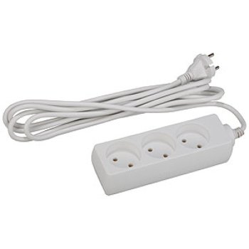 Удлинитель 3гнезда  5м без заземления ШВВП 1300Вт 2x0.75мм² Эра (20)