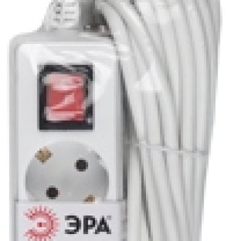 Удлинитель 3гнезда  5м с заземлением выключатель ПВС 3500Вт 3x1мм² Эра (12)
