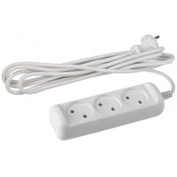 Удлинитель 3гнезда  7м без заземления ПВС 2200Вт 2x1мм² Эра (12)