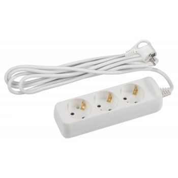 Удлинитель 3гнезда 10м с заземлением ПВС 3500Вт 3x1.5мм² Эра