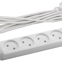 Удлинитель 4гнезда  3м без заземления ПВС 1300Вт 2x0.75мм² Эра ГОСТ (20)