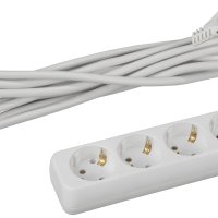 Удлинитель 4гнезда  3м с заземлением ПВС 2200Вт 3x0.75мм² Эра (20)
