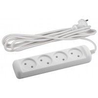 Удлинитель 4гнезда  5м без заземления ПВС 2200Вт 2x1мм² Эра (20)