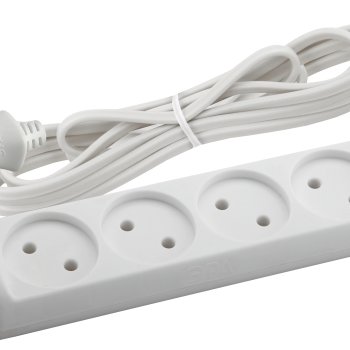 Удлинитель 4гнезда  5м без заземления ШВВП 1300Вт 2x0.75мм² Эра (20)