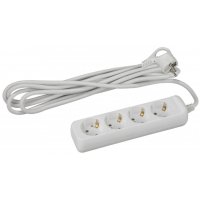 Удлинитель 4гнезда  5м с заземлением ПВС 3500Вт 3x1мм² Эра (20)