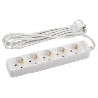 Удлинитель 5гнёзд  3м с заземлением ПВС 3500Вт 3x1.5мм² Эра