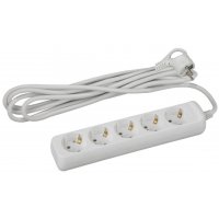 Удлинитель 5гнёзд 3м с заземлением ПВС 3500Вт 3x1мм² Эра (10)