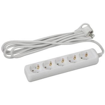 Удлинитель 5гнёзд 3м с заземлением ПВС 3500Вт 3x1мм² Эра (10)