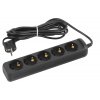 Удлинитель 5гнёзд  5.0м с/з выкл ПВС 2200Вт 3x0.75мм² черный Эра (20)