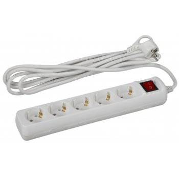 Удлинитель 5гнёзд 5м с заземлением выключатель ПВС 2200Вт 3x0.75мм² Эра (12)