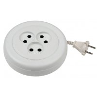 Удлинитель-рулетка 3гнезда  5.0м б/з ШВВП 2200Вт 2x0.75мм² Эра (10)