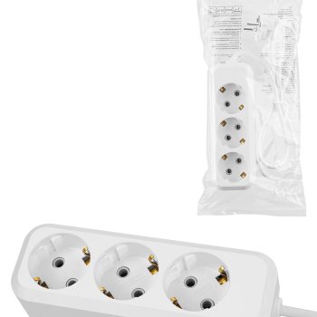 Удлинитель 3гн  3м с заземлением ПВС 2300Вт 3x0.75мм² НАРОДНЫЙ (40)