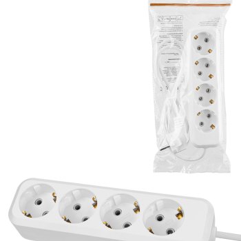 Удлинитель 4гн  5м с заземлением ПВС 2300Вт 3x0.75мм² НАРОДНЫЙ (28)