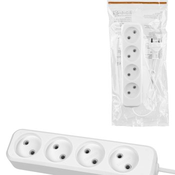 Удлинитель 4гн  7м без заземления ПВС 2300Вт 2x0.75мм² НАРОДНЫЙ (32)