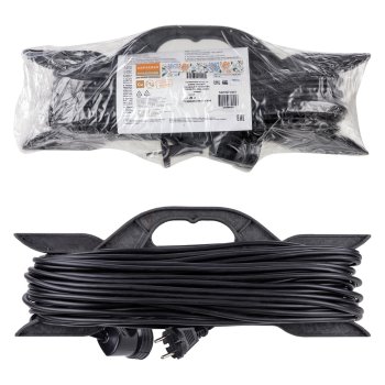 Удлинитель-рамка 1гн 20м без заземления ПВС 2200Вт 2x1мм² TDM Народный (7)