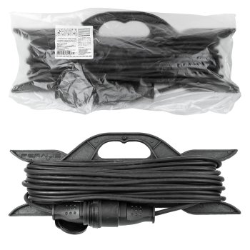 Удлинитель-рамка 1гн 20м с заземлением КГ 3700Вт 3x1.5мм² IP44 TDM Народный (5)