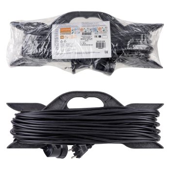 Удлинитель-рамка 1гн 30м без заземления ПВС 2200Вт 2x1мм² TDM Народный (6)