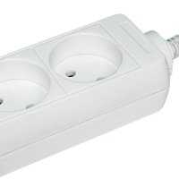 Удлинитель 2гнезда 1.5м без заземления ПВС 2200Вт 2х0.75мм² IEK У2 (15)