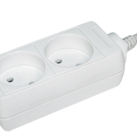 Удлинитель 2гн 3м б/з ПВС 2200Вт 2х0.75мм² IEK У2 (60)