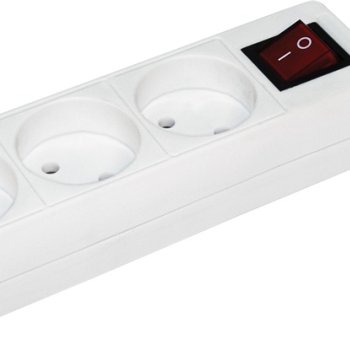 Удлинитель 3гнезда 5м без заземления выключатель ПВС 2х0.75мм² IEK У3К (12)