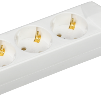 Удлинитель 3гнезда 5м c/з ПВС 2500Вт 3х1мм² У03 IEK GENERICA (40)