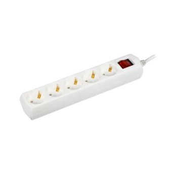Удлинитель 5гнезд 7м заземление выключатель 2500Вт ПВС 3х1мм² Generica У05В (20)