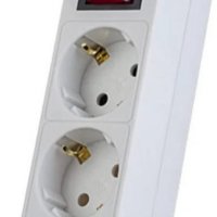 Удлинитель 3гнезда 1.8м с заземлением выключатель 2200Вт 10А белый Perfeo PowerMate (1/30)