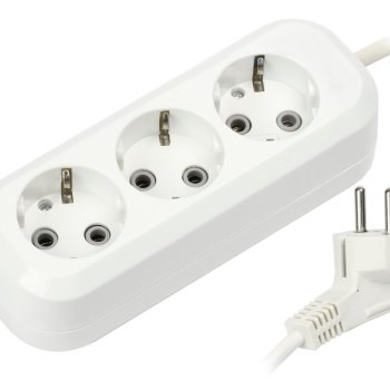 Удлинитель 3гнезда  3м с заземлением ПВС 3500Вт 3x1мм² Smartbuy (40)