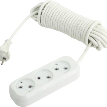 Удлинитель 3гнезда 10м без заземления ПВС 2200Вт 2x1мм² Smartbuy (30)