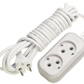 Удлинитель 2гнезда  2м без заземления 10А Makel (12/48)