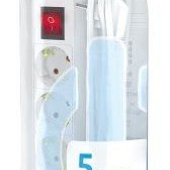 Удлинитель 5гнёзд 5м с заземлением выключатель 4000Вт 3x1мм2 Фотон 16-55ЕS белый (20)