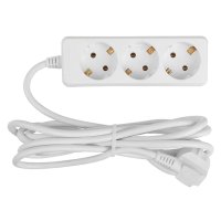 Удлинитель бытовой 3гнезда 5м с/з ПВС 3500Вт 3х1мм² белый General (40)