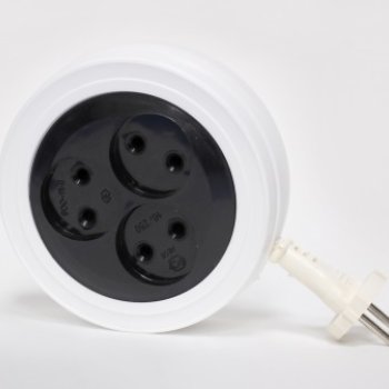 Удлинитель-рулетка 3гнезда 3м ПВС 1300Вт 2х0.75мм² Р16-008 (40)