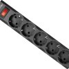 Сетевой фильтр Defender ES largo 5 гнёзд 3м 2200Вт чёрный (1/30)