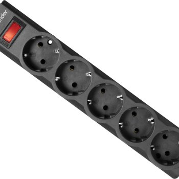 Сетевой фильтр Defender ES largo 5 гнёзд 3м 2200Вт чёрный (1/30)