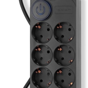 Сетевой фильтр Ippon BK-8-EU-3-10-B 8 гнёзд, 3м, 2200Вт, чёрный, коробка (1/24)