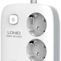 Сетевой фильтр LDNIO SE3436 3гн+2хUSB+2хTypeC (QC4.0+PD3.0+PPS, 65Вт GaN) 2м 3250Вт белый