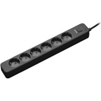 Сетевой фильтр Perfeo Power STREAM 1,5м 6 гнезд черный (30)