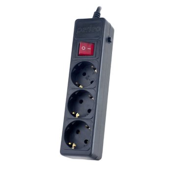 Сетевой фильтр Perfeo Power+ 3гнезда 1.8м 2300Вт черный PF-PP-3/1.8-B (30)